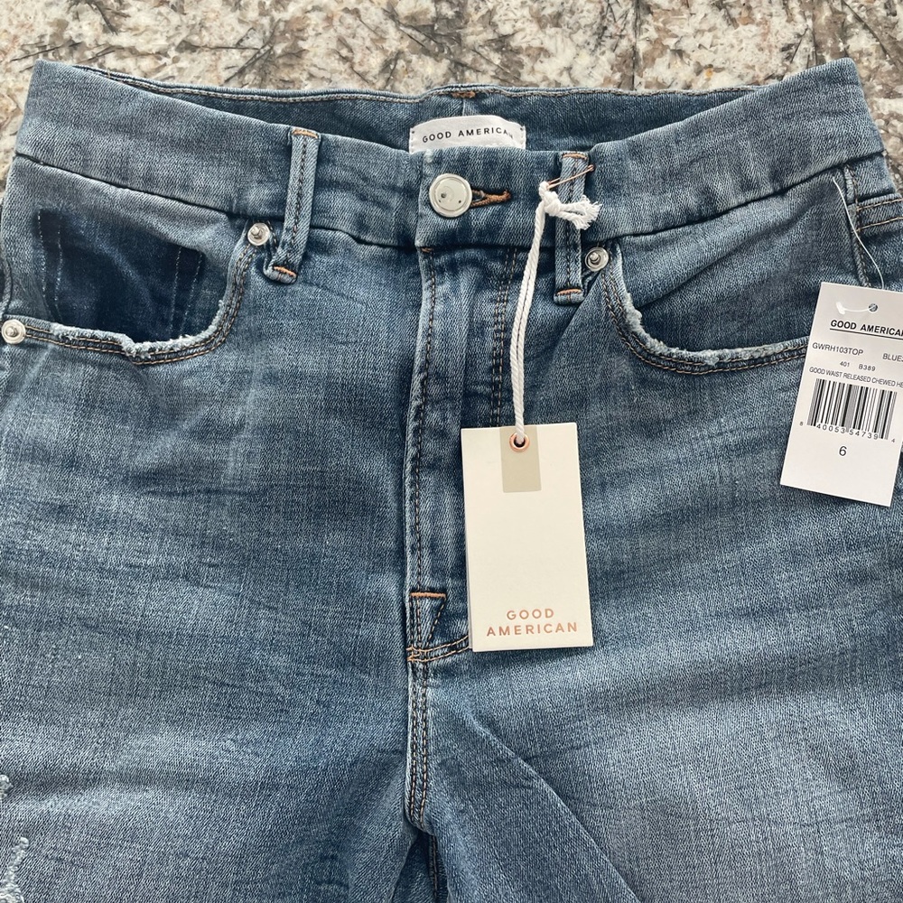 GOOD WAIST RELEASED CHEWED HEM | BLUE 389